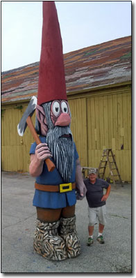 World's Tallest Carved Wooden Gnome by James Denkins