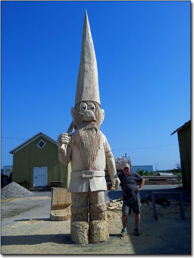 World's Tallest Carved Wooden Gnome - JW Denkins