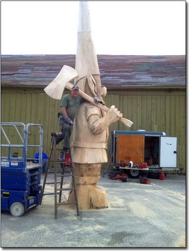 World's Tallest Carved Wooden Gnome - JW Denkins
